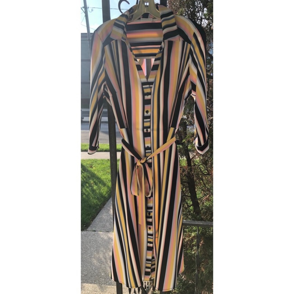 New York and Company Stripe Shirtdress (Medium)